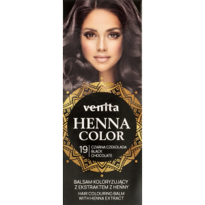 VENITA BALSAM KOLOR.DO WŁ. ZIOŁOWY Z HENNY 019 CZARNA CZEKOLADA  75ML.@@