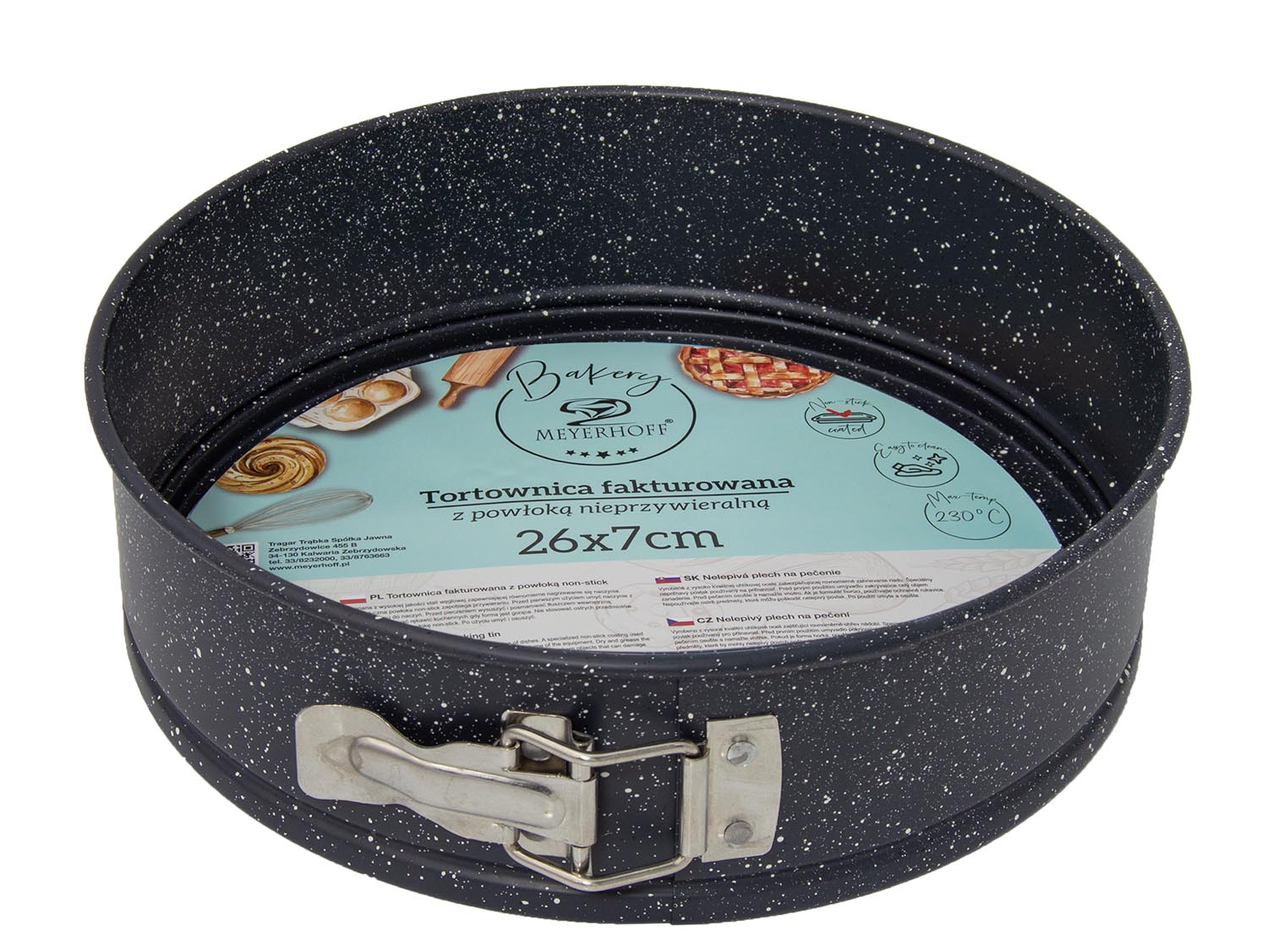 Tortownica z powłoką marmurkową 26