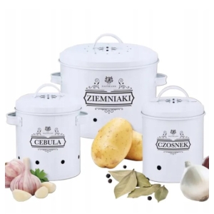 Pojemniki 3szt do przechowywania białe