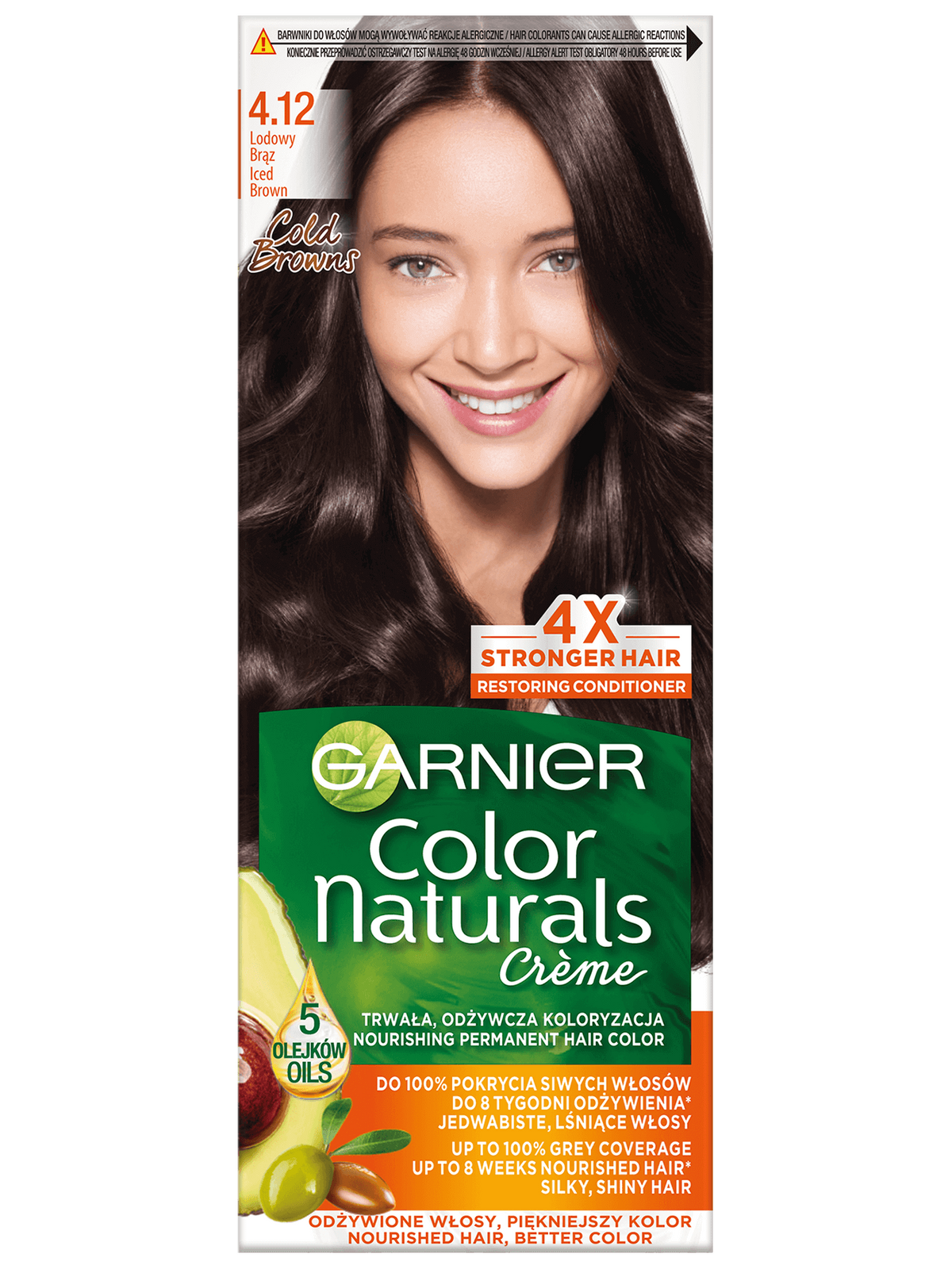 Color naturals farba do włosów 4,12 lodowy brąz