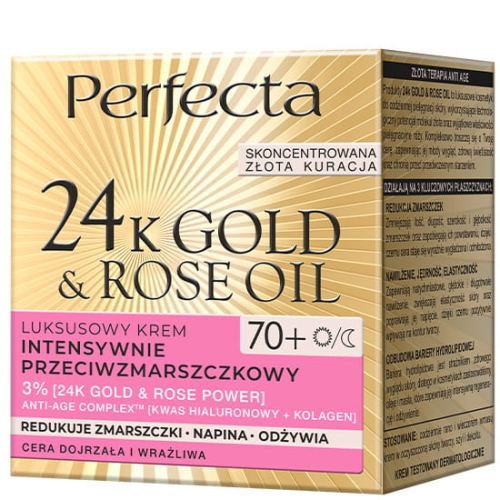 Dax krem perfecta 24k gold&rose oil 70+  n/dzień/noc 50ml.