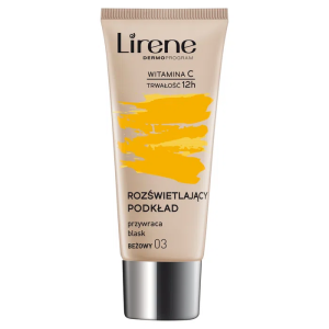 LIRENE podkład rozświetlający 03 beżowy tuba 30ml.