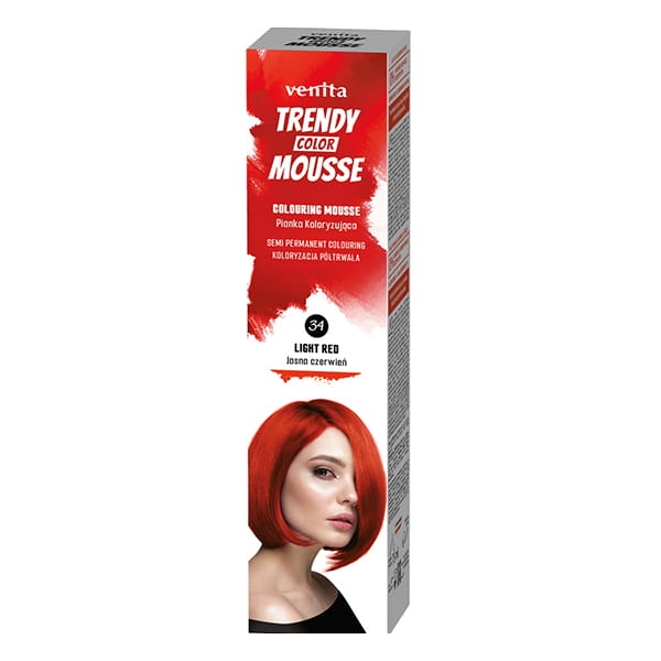 VENITA PIANKA KOLORYZ.DO WŁOSÓW TRENDY 34 JASNA CZERWIEŃ