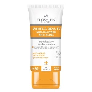 FLOS LEK KREM WHITE&BEAUTY ANTI-AGING SPF50 ZAPOBIEGAJĄCY PRZEBARWIENIOM 30ML.25II