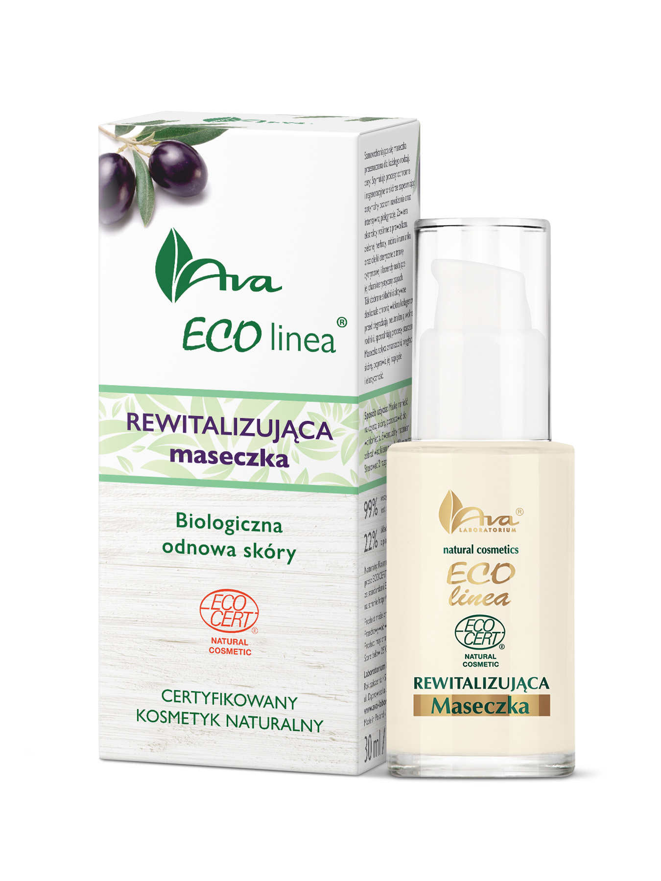 Ava eco linea maska rewitalizująca samowchłaniająca    30ml.