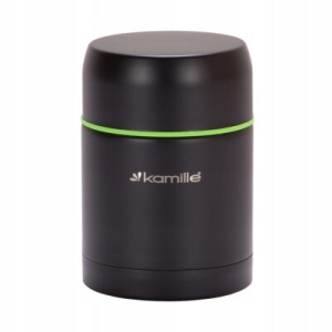 TERMOS OBIADOWY 500ML ZE STALI NIERDZEWNEJ CZARNY KM2092@@