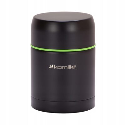 TERMOS OBIADOWY 500ML ZE STALI NIERDZEWNEJ CZARNY KM2092@@