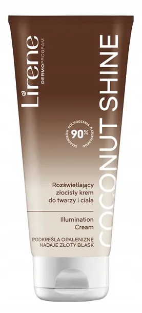 LIRENE krem do twarzy I ciała rozświetl. brązujący coconut shine 150ml. 25ii