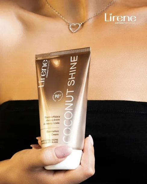 LIRENE krem do twarzy I ciała rozświetl. brązujący coconut shine 150ml. 25ii - obrazek 3