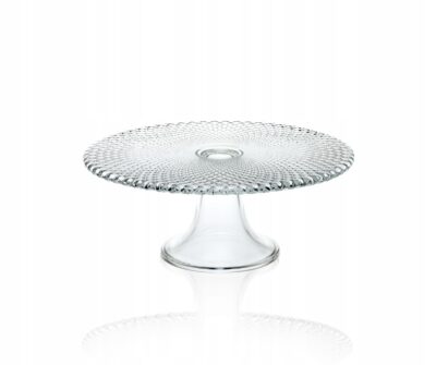 PATERA SZKLANA OKRĄGŁA NA TORT 28CM KARO