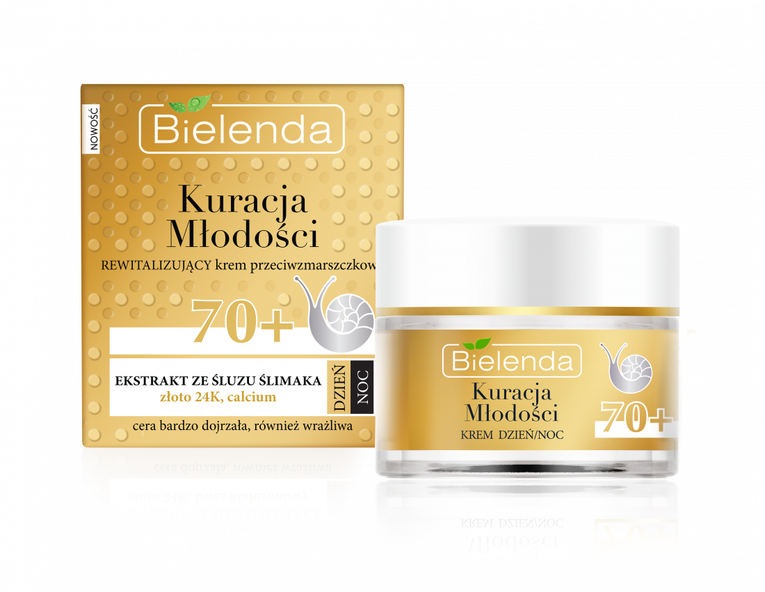 BIELENDA KREM KURACJA MŁODOŚCI LIFTING.70+DZIEŃ/NOC Z EKSTR. ŚLUZU ŚLIMAKA