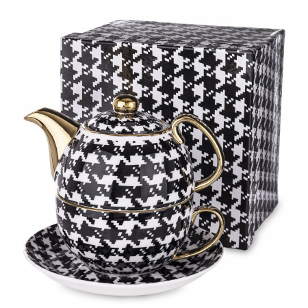 Filiżanka z dzbankiem pepitka 02398 - obrazek 2