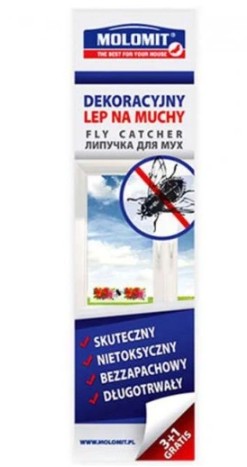 Dekoracyjny lep na muchy 4szt Molomit