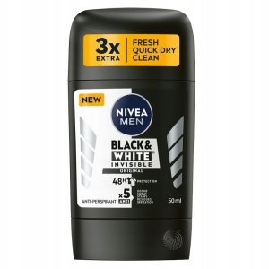 Nivea deo sztyft męski black&white invisible orginal  50ml.