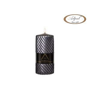 Świeca Spiral okrągły Versal 150 x 70mm czarna