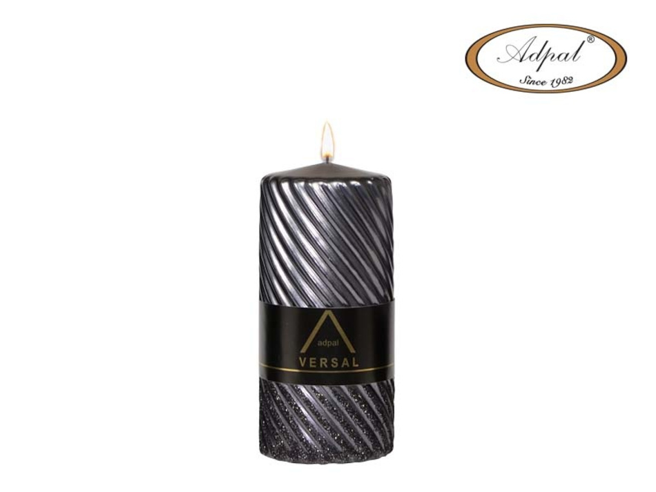 Świeca Spiral okrągły Versal 150 x 70mm czarna