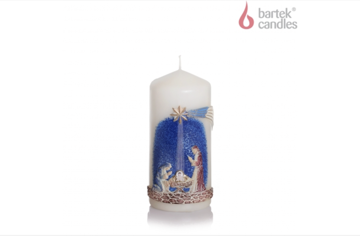 Świeca Szopka słupek 80mm x 180mm