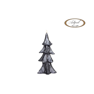 Świeca choinka lakierowana metalik czarna  250 x 130mm