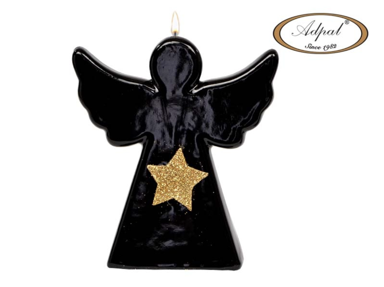 Świeca lakierowany Czarny Aniołek