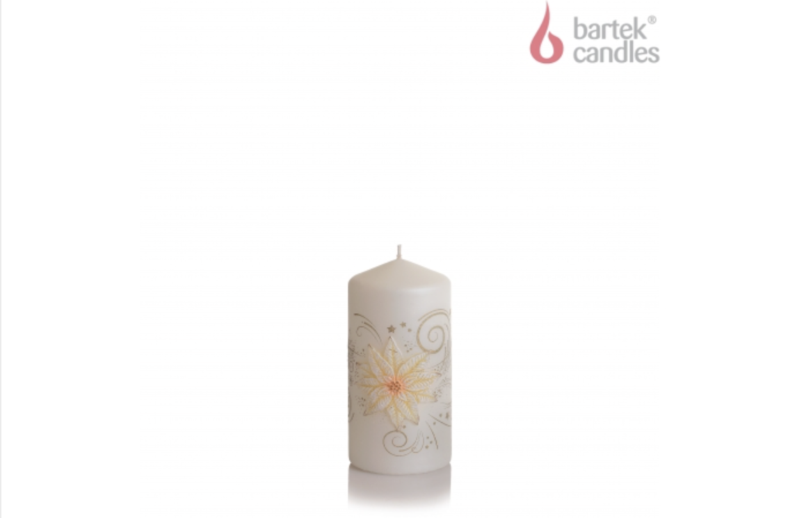 Świeca słupek Christmas Flower 60 x 130mm