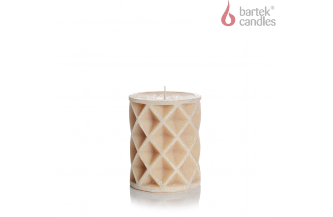 Świeca słupek Glamour beż 70 x 90mm 330g