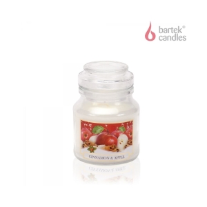 Świeca szkło Cynamon Pomarańcza Jabłko Bartek