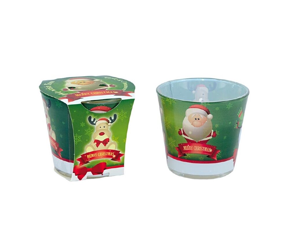 Świeca w szkle jabłko cynamon Adpal