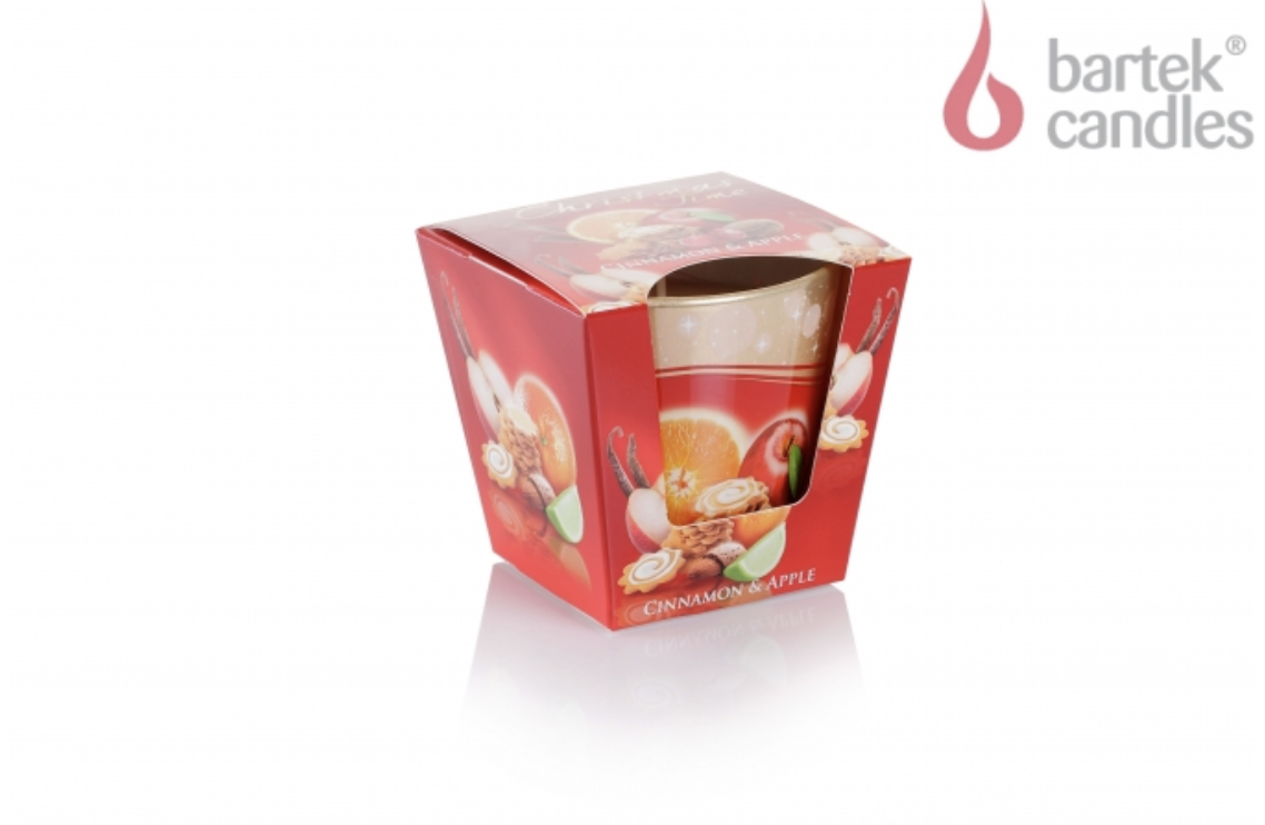 Świeca zapachowa w szkle 115g Cynamon i pomarańcza / Cynamon i jabłko