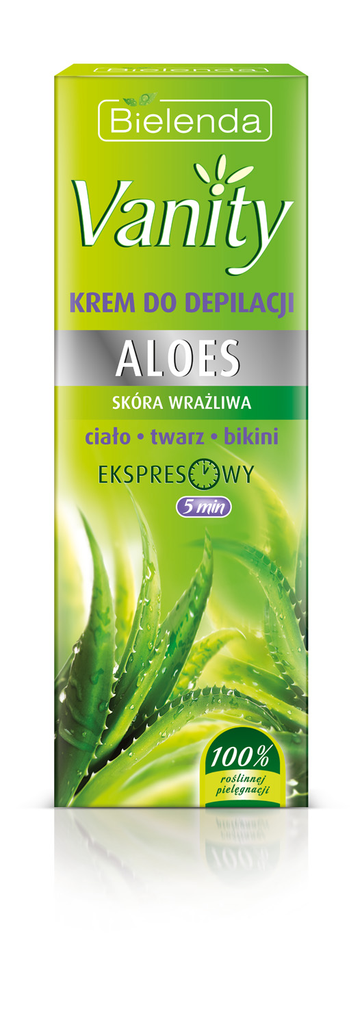 BIELENDA KREM DO DEPILACJI VANITY ALOES TWARZY I CIAŁA  100ML.