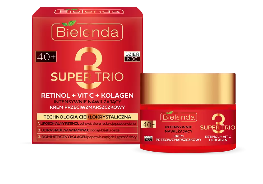 BIELENDA KREM  SUPER TRIO RETINOL+VIT.C+KOLAGEN   40+  N/DZIEŃ  50ML.25II