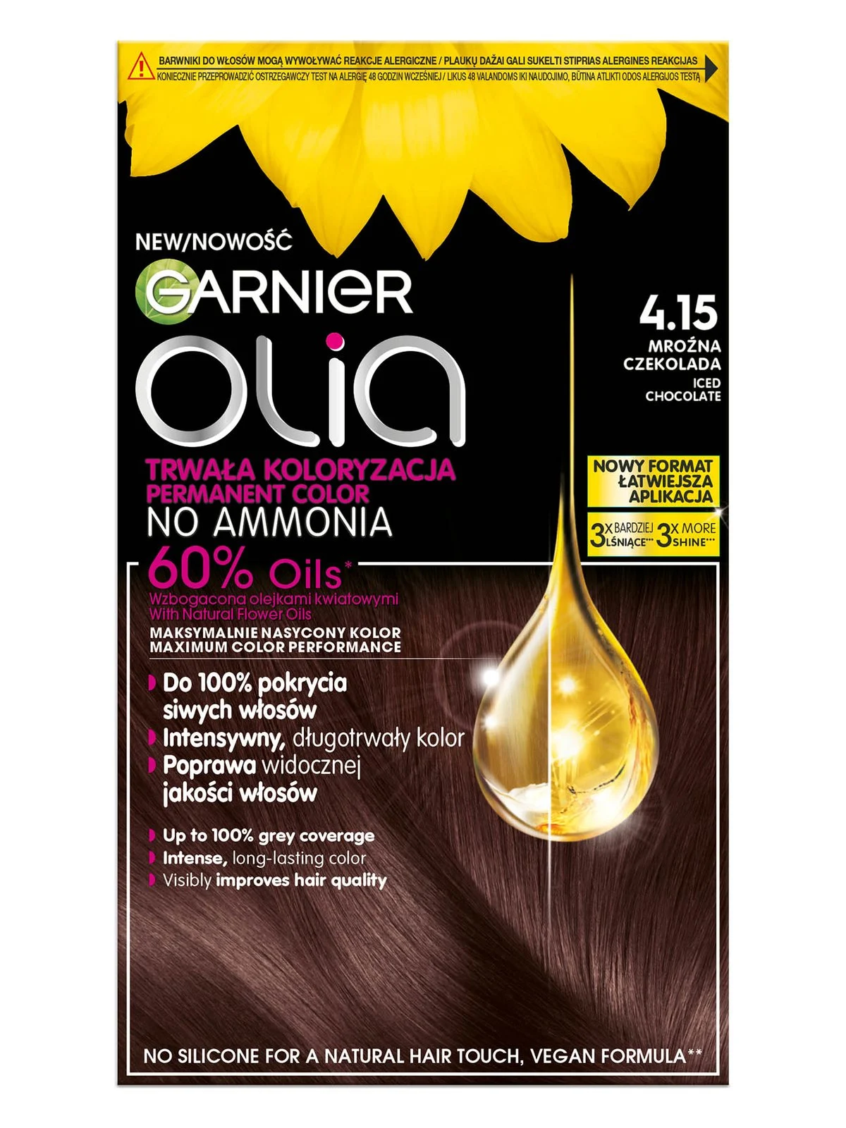 Olia farba d/włosów 4.15  mrozna czekolada  (nowość)