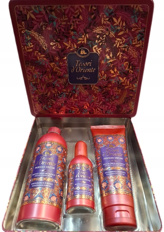 TESORI D'ORIENTE zestaw metal box różne( płyn do kąpieli+żel pod prysznic+perfumy) - obrazek 2