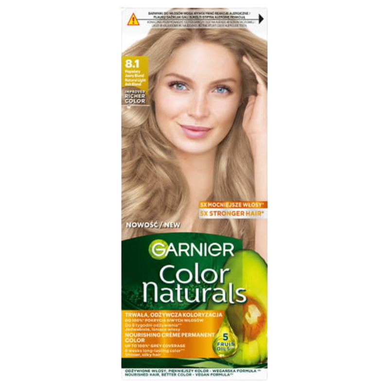 Color naturals farba do włosów 8,1 popielaty jasny blond