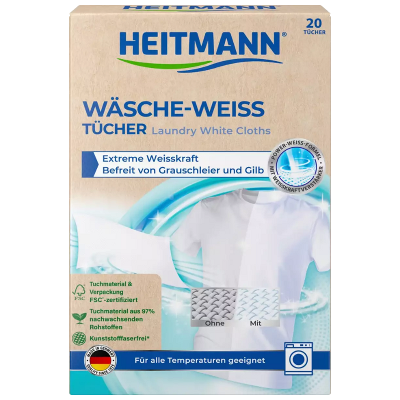 Heitmann chusteczki 10 szt białe