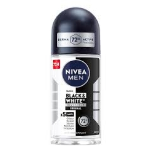Nivea deo roll-on męski invisible black&white 50ml.