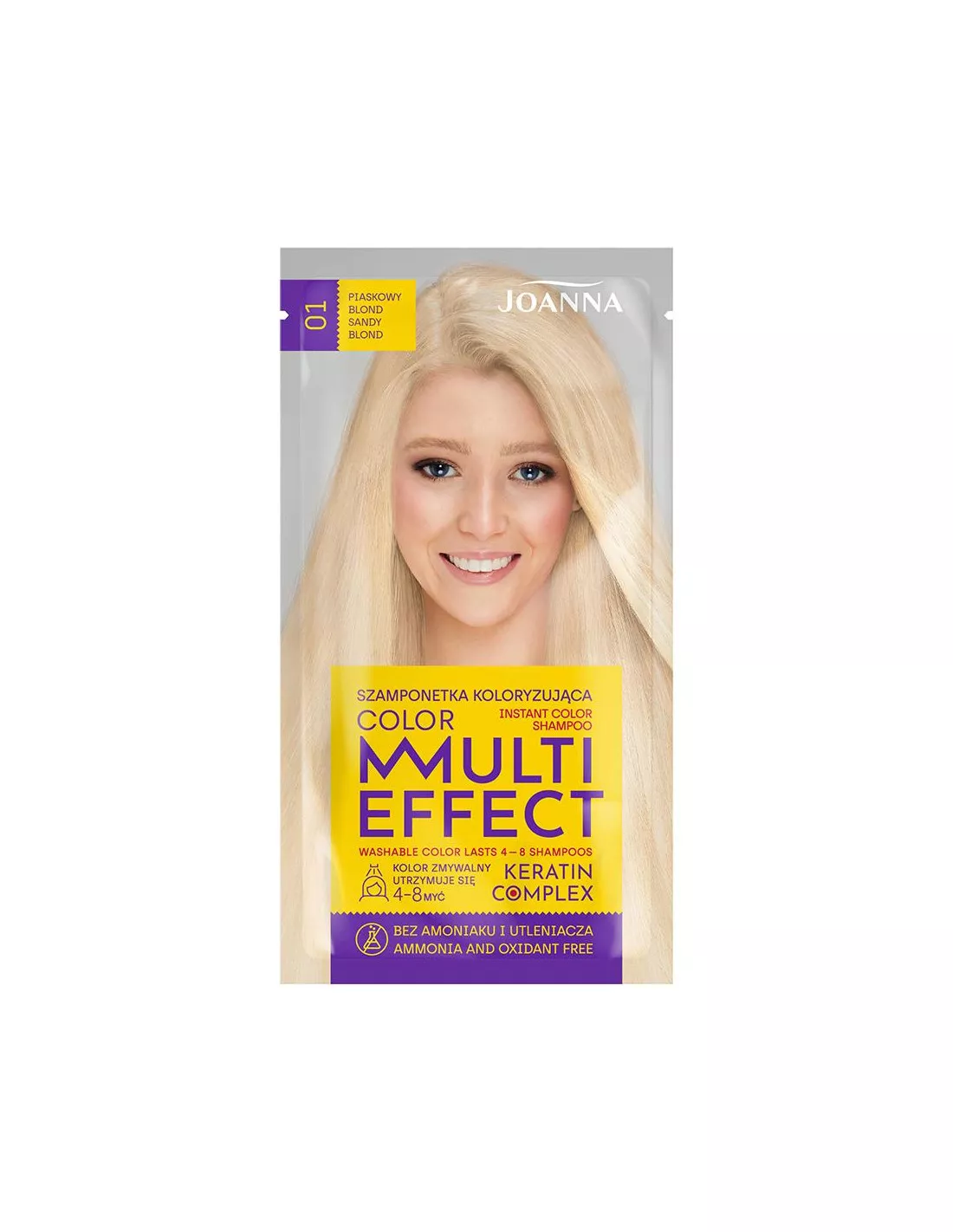 Joanna multi effect szamponetka kolor 01 piaskowy blond 35g@@