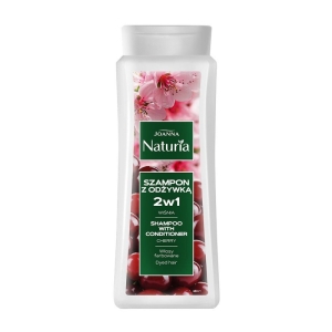 Joanna szampon do wł. naturia 2w1 z wiśnią  farbowane 500ml.