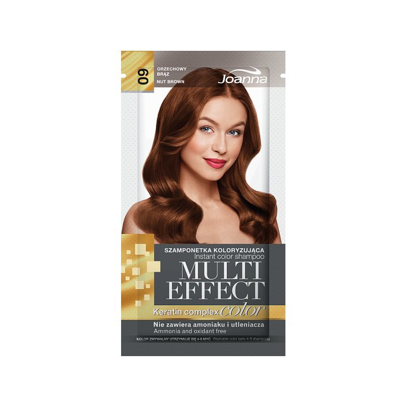 Joanna multi effect szamponetka kolor 09 orzechowy brąz 35g@@