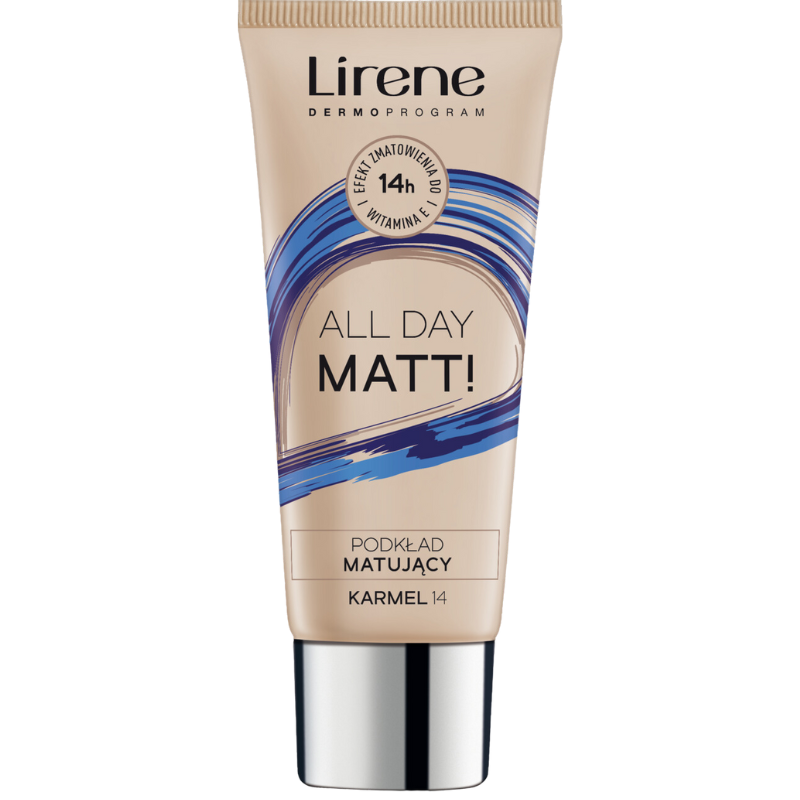 LIRENE podkład matujący tuba 30ml. 14 karmel  30ml.