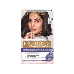 Excellence farba do włosów 5.11 ultra popiel. jasny brąz