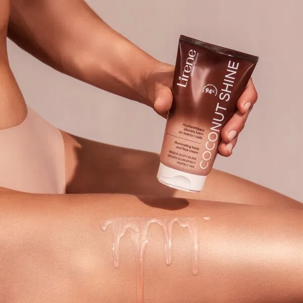 LIRENE krem do twarzy I ciała rozświetl. brązujący coconut shine 150ml. 25ii - obrazek 2