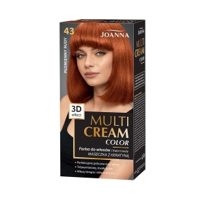 Joanna multi 3d farba do włosów 43 płomienny rudy