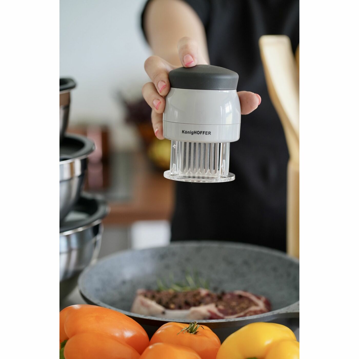 Nakłuwacz do mięsa szary - obrazek 2