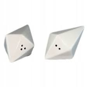 Pieprzniczka i solniczka ceramiczna w kształcie diamentu