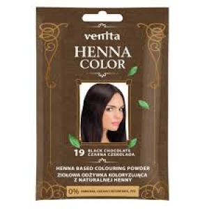 Venita farba do włosów w proszku 019 czarna czekolada  25g.@@