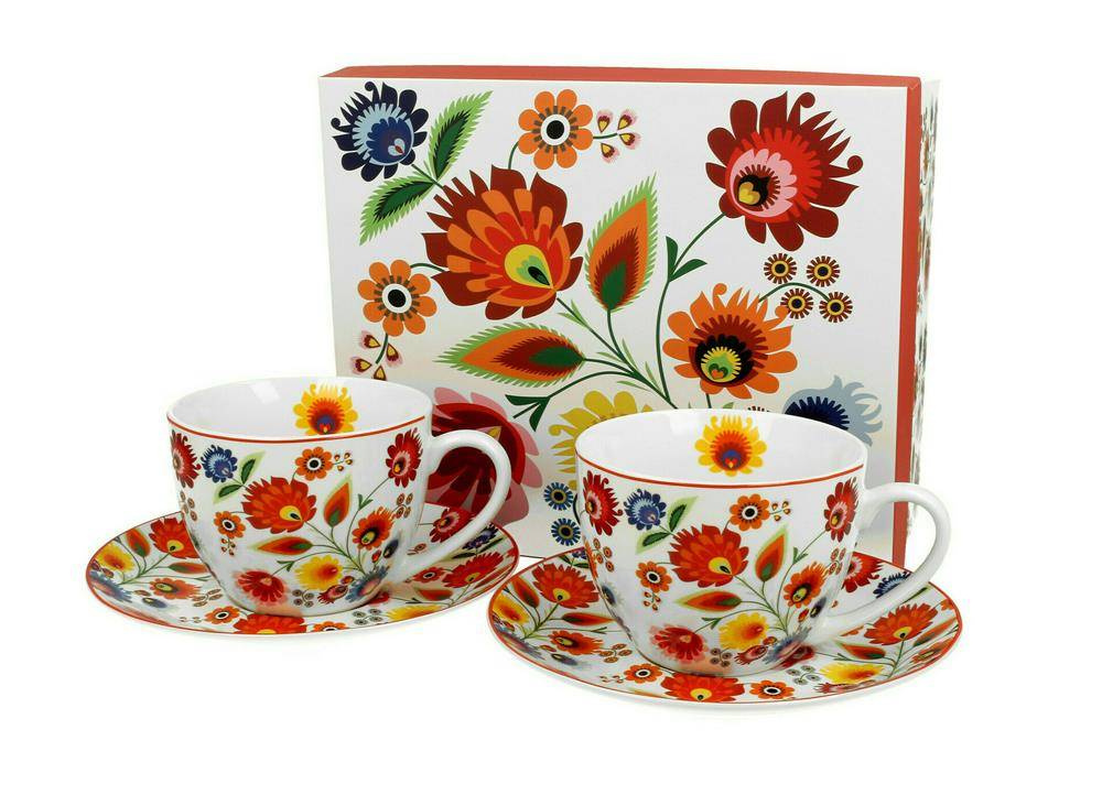 Filiżanka+ spodek 280ml 2+2 Łowicz