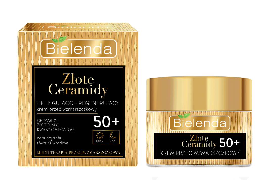 BIELENDA ZŁOTE CERAMIDY KREM 50+ DZIEŃ/NOC   50ML.